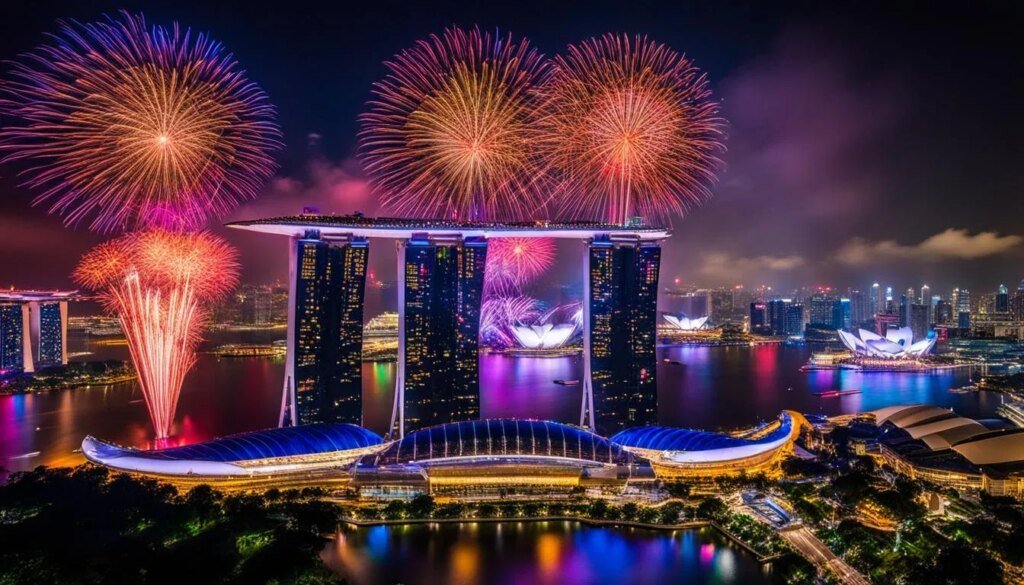 Singapore National Day fireworks