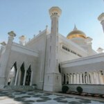 Brunei Mosque Under the Blue Sky