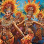 colorful parade featuring batik