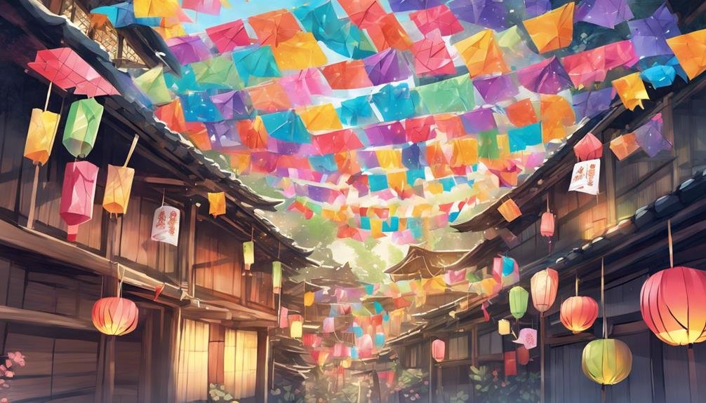 colorful paper decorations festival