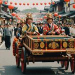 japanese festival with floats