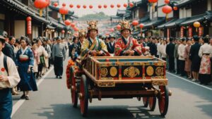 japanese festival with floats