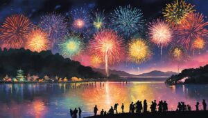 spectacular fireworks show tsuchiura