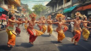 vibrant street performances indonesia