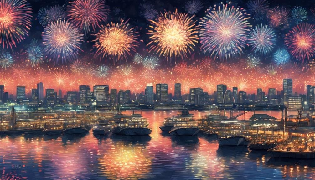 spectacular fireworks in yokohama
